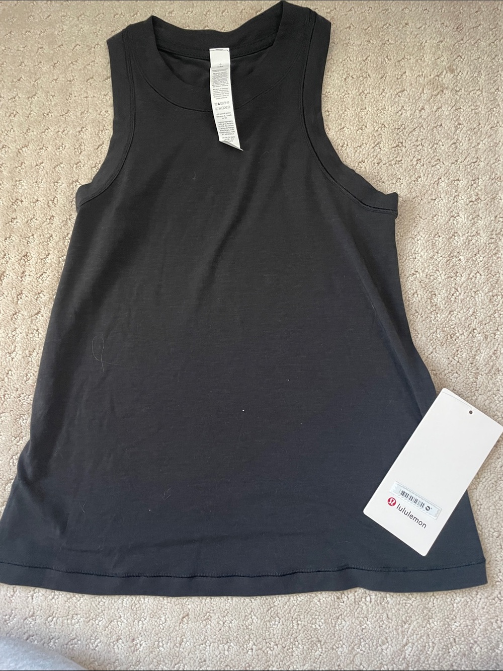 lululemon athletica Black Sleeveless Crewneck Tank